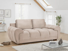 Azzuro 2 Seater Velvet Sofa – Mocha – Plush Upholstered