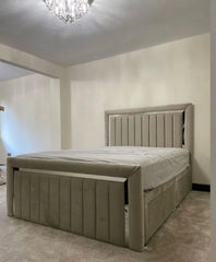 Celine Bed Frame | Gold | Silver | Accent Trim