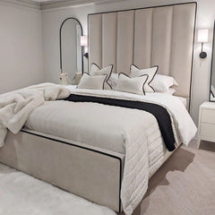 Emma Bed Frame | Accent Piping | High Headboard