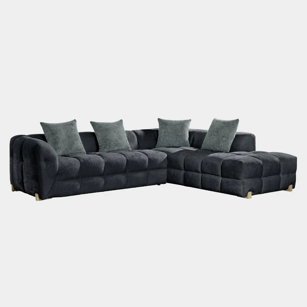 Genoa Sofa Charcoal Right Hand Corner